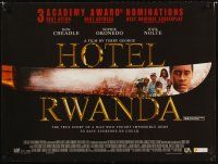 2f710 HOTEL RWANDA British quad '04 Don Cheadle, Sophie Okonedo, Xolani Mali, Nick Nolte!