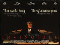 2f718 INVINCIBLE DS British quad '02 Tim Roth, directed by Werner Herzog!