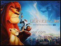 2f729 LION KING advance DS British quad R11 classic Disney in Africa, cool image of Mufasa in sky!