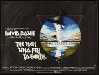 2f730 MAN WHO FELL TO EARTH British quad '76 Nicolas Roeg, best art of David Bowie by Vic Fair!