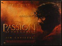 2f743 PASSION OF THE CHRIST DS British quad '04 Mel Gibson, cool iconic image of Jesus Christ!