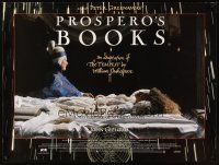 2f747 PROSPERO'S BOOKS British quad '91 Peter Greenaway, John Gielgud, from Shakespeare's Tempest!