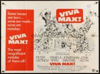 2f787 VIVA MAX British quad '70 Peter Ustinov, Jonathan Winters, great Jack Davis art of cast!