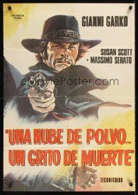 2f039 GUNMAN IN TOWN Colombian poster '71 cool artwork of Gianni Garko pointing gun!