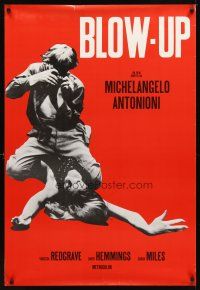 2f147 BLOW-UP Italian commercial poster '90s David Hemmings straddles sexy model Verushka!