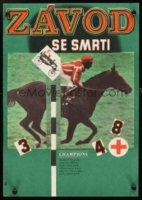 2f409 CHAMPIONS Czech 11x16 '84 John Hurt, Edward Woodward, Vaca horse racing art!