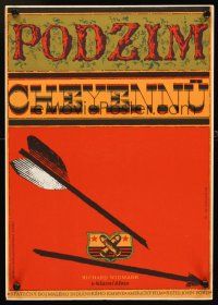 2f411 CHEYENNE AUTUMN Czech 11x16 '68 John Ford directed, western Native American art by Ziegler!