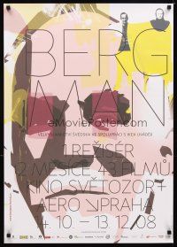2f385 BERGMAN FESTIVAL Czech film festival poster '08 art of Ingmar Bergman by Vladimir 518!