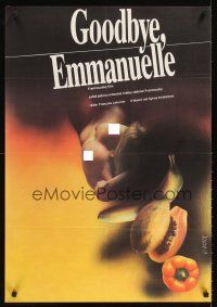 2f387 GOODBYE EMMANUELLE Czech 23x33 '77 completely different nude image & fruit by Weber!