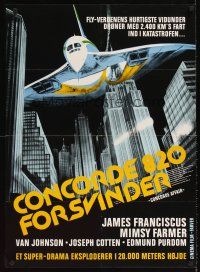 2f570 CONCORDE AFFAIRE '79 Danish '79 James Franciscus, Mimsy Farmer, cool action art!