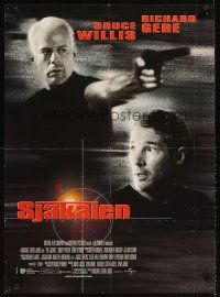 2f588 JACKAL Danish '98 Bruce Willis in the title role, Richard Gere, Sidney Poitier!