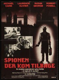 2f589 JIGSAW MAN Danish '84 Laurence Olivier, Michael Caine, Susan George, cool art of spy!