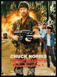 2f599 BRADDOCK: MISSING IN ACTION III Danish '88 great image of Chuck Norris w/grenade launcher!