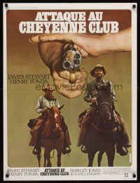 2f504 CHEYENNE SOCIAL CLUB French 23x32 '70 Jimmy Stewart & Henry Fonda in western action!