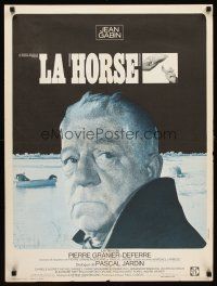 2f521 LA HORSE French 23x32 R74 super close up of grizzled Jean Gabin by Vaissier!