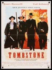 2f551 TOMBSTONE French 15x21 '94 Kurt Russell as Wyatt Earp, Val Kilmer as Doc Holliday