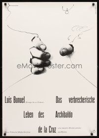 2f328 CRIMINAL LIFE OF ARCHIBALDO DE LA CRUZ German '60 Luis Bunuel, cool different Hillmann art!