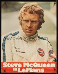 2f351 LE MANS red style German '71 cool close up of race car driver Steve McQueen!