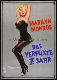 2f369 SEVEN YEAR ITCH German R70s Billy Wilder, great sexy art of Marilyn Monroe!