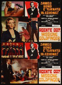 2f162 GOLDFINGER 2 Italian photobustas R70s Sean Connery as James Bond + sexy Honor Blackman!