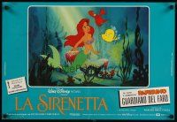 2f164 LITTLE MERMAID Italian photobusta '90 great image of Ariel, Disney underwater cartoon!