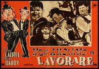 2f165 ONE GOOD TURN Italian photobusta R64 great images of Stan Laurel & Oliver Hardy!