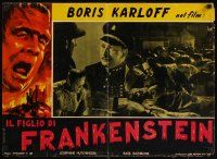 2f169 SON OF FRANKENSTEIN Italian photobusta R63 Boris Karloff, Bela Lugosi, Basil Rathbone