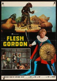 2f152 FLESH GORDON Italian lrg pbusta '75 sexy sci-fi spoof, wacky erotic super hero!