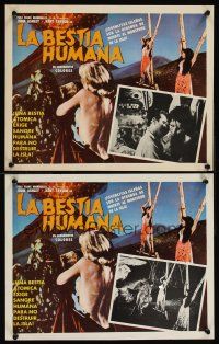 2f076 BRIDES OF BLOOD 2 Mexican LCs '68 wacky images of monster with natives & sexy women in peril!