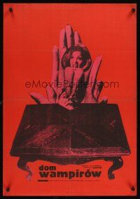 2f114 HOUSE THAT DRIPPED BLOOD Polish 23x33 '71 Christopher Lee, Vampires! Voodoo! Vixens!
