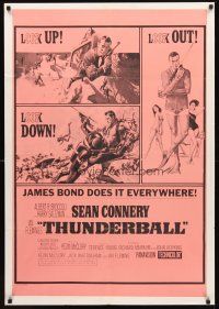 2f022 THUNDERBALL South African '65 art of Sean Connery as secret agent James Bond 007!
