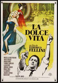 2f131 LA DOLCE VITA Spanish R1990s Federico Fellini, Marcello Mastroianni, sexy Anita Ekberg!