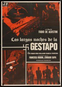 2f135 RED NIGHTS OF THE GESTAPO Spanish '77 wild image of woman & Nazis!