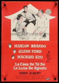 2f141 TEAHOUSE OF THE AUGUST MOON Spanish '56 Asian Marlon Brando, Glenn Ford & Machiko Kyo!