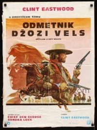 2f047 OUTLAW JOSEY WALES Yugoslavian '76 Clint Eastwood is an army of one, cool artwork!