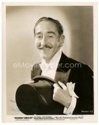 2g080 ADOLPHE MENJOU 8x10 still '35 great close up in tuxedo & top hat from Broadway Gondolier!