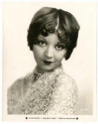 2g088 ALICE WHITE 8x10 still '28 great head & shoulders portrait in lace blouse from Naughty Baby!