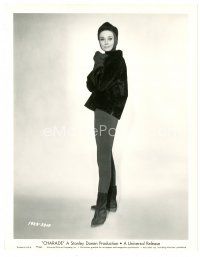 2g106 AUDREY HEPBURN 8x10 still '63 full-length in seal jacket & stretch pants from Charade!