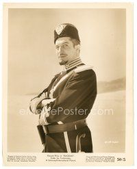2g110 BAGDAD 8x10 still '50 great close up of Vincent Price in uniform with arms crossed!
