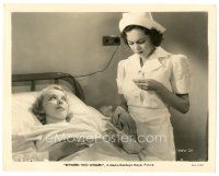 2g125 BETWEEN TWO WOMEN 8x10 still '37 sexy nurse Maureen O'Sullivan examines Virginia Bruce!