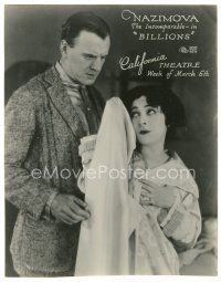 2g132 BILLIONS 7.5x9.5 still '20 great image of The Incomparable Nazimova & Charles Bryant!