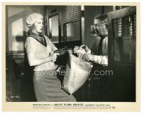 2g145 BONNIE & CLYDE 8x10 still '67 sexy Faye Dunaway holds bank teller at gunpoint for cash!