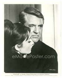 2g178 CHARADE 8x10 still '63 great close up of Audrey Hepburn & Cary Grant!