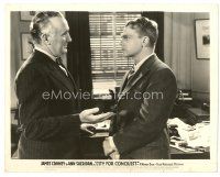 2g186 CITY FOR CONQUEST 8x10 still '40 promoter Donald Crisp tells sad news to James Cagney!