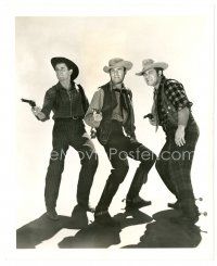 2g237 DESPERADOES 8x10 still '43 c/u of Randolph Scott, Glenn Ford & Big Boy Williams by Lippman!