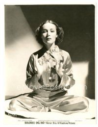 2g256 DOLORES DEL RIO 8x10 key book still '30s great seated close up of the actress meditating!