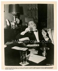 2g261 DOUBLE DYNAMITE 8x10 still '51 smoking Groucho Marx who's drinking & playing cards!