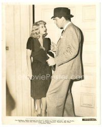 2g263 DOUBLE INDEMNITY deluxe 8x10 still '44 great close up of Fred MacMurray & Barbara Stanwyck!