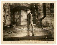 2g273 DRACULA'S DAUGHTER 8x10 still R49 Otto Kruger full-length holding gun on drawbridge!