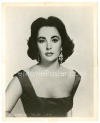 2g287 ELIZABETH TAYLOR 8x10 still '50s super sexy young portrait wearing cool earrings!